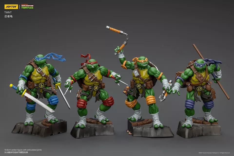JoyToy Teenage Mutant Ninja Turtles Set of 4 TMNT figure toys