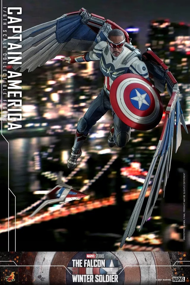 In stock! Hot Toys TMS040 The Falcon and the Winter Soldier 1/6th Captain America Figure 