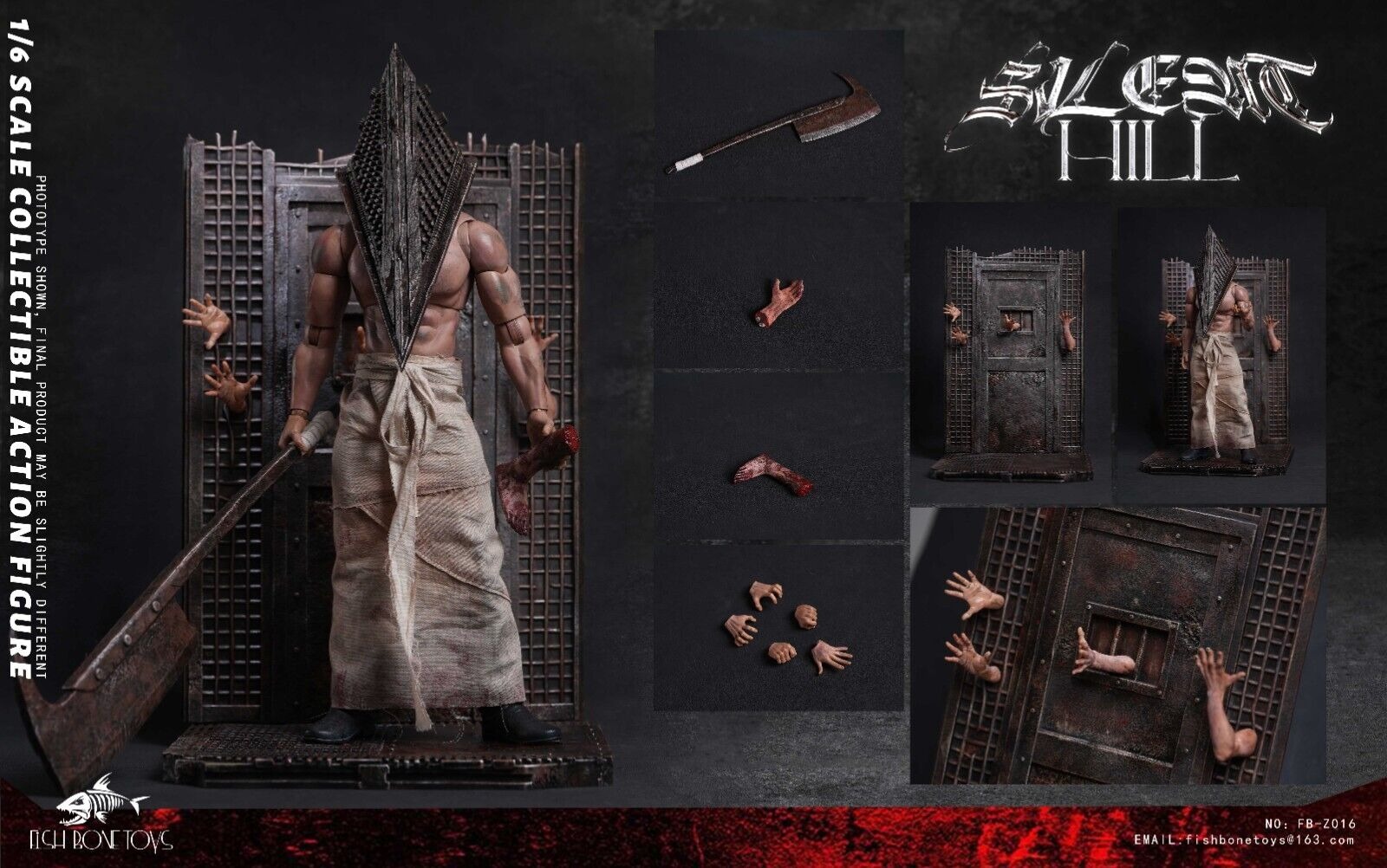 In Stock! FISH BONETOYS FB-Z016 1/6 Silent Pyramid Head The Hill Action Figure