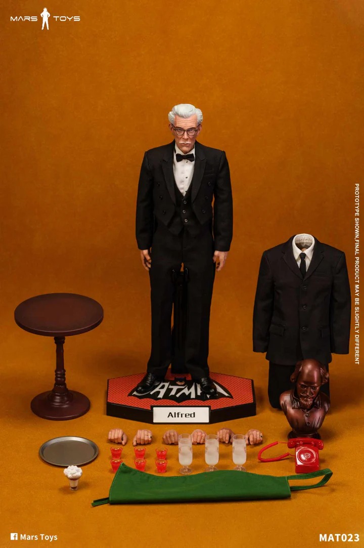 In Stock! Mars Toys MAT023 1/6 Bat Man 1966 Butler Alfred Action Figure