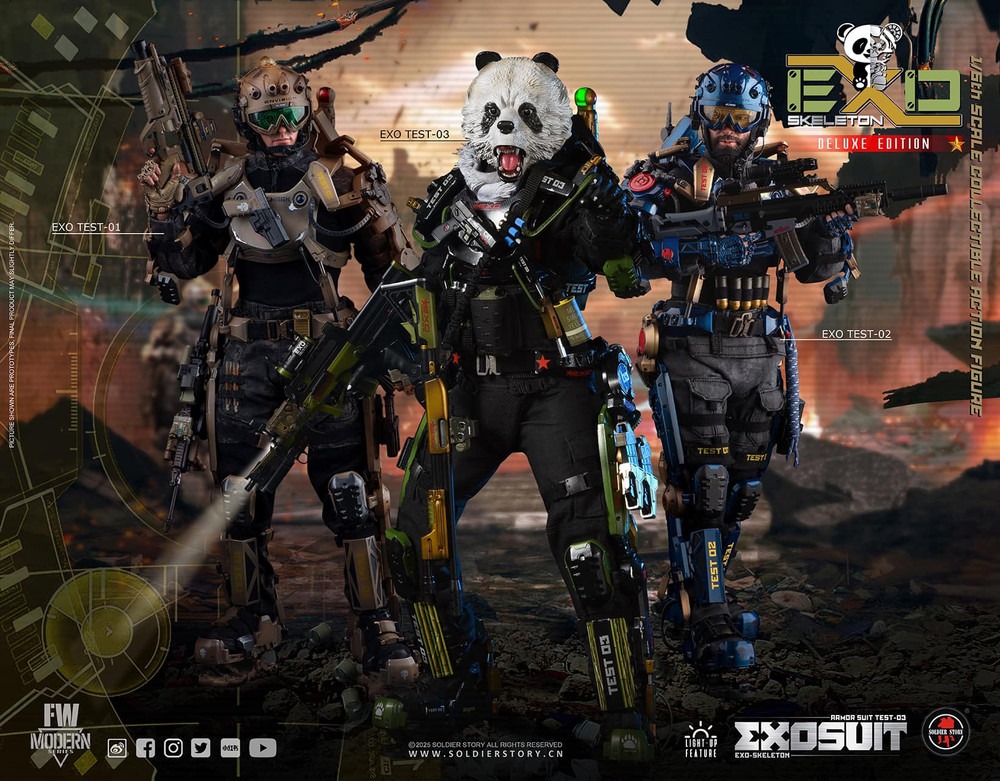 Pre Order! SOLDIER STORY SS142 1/6 EXO-Skeleton Armor Suit Test -03 “Panda Division” Deluxe Version