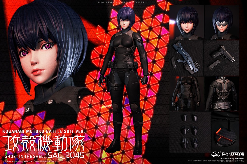 Pre Order! DAMTOYS DMS044 1/6 Motoko Kusanagi Combat Suit Ver. Ghost in the Shell SAC_2045