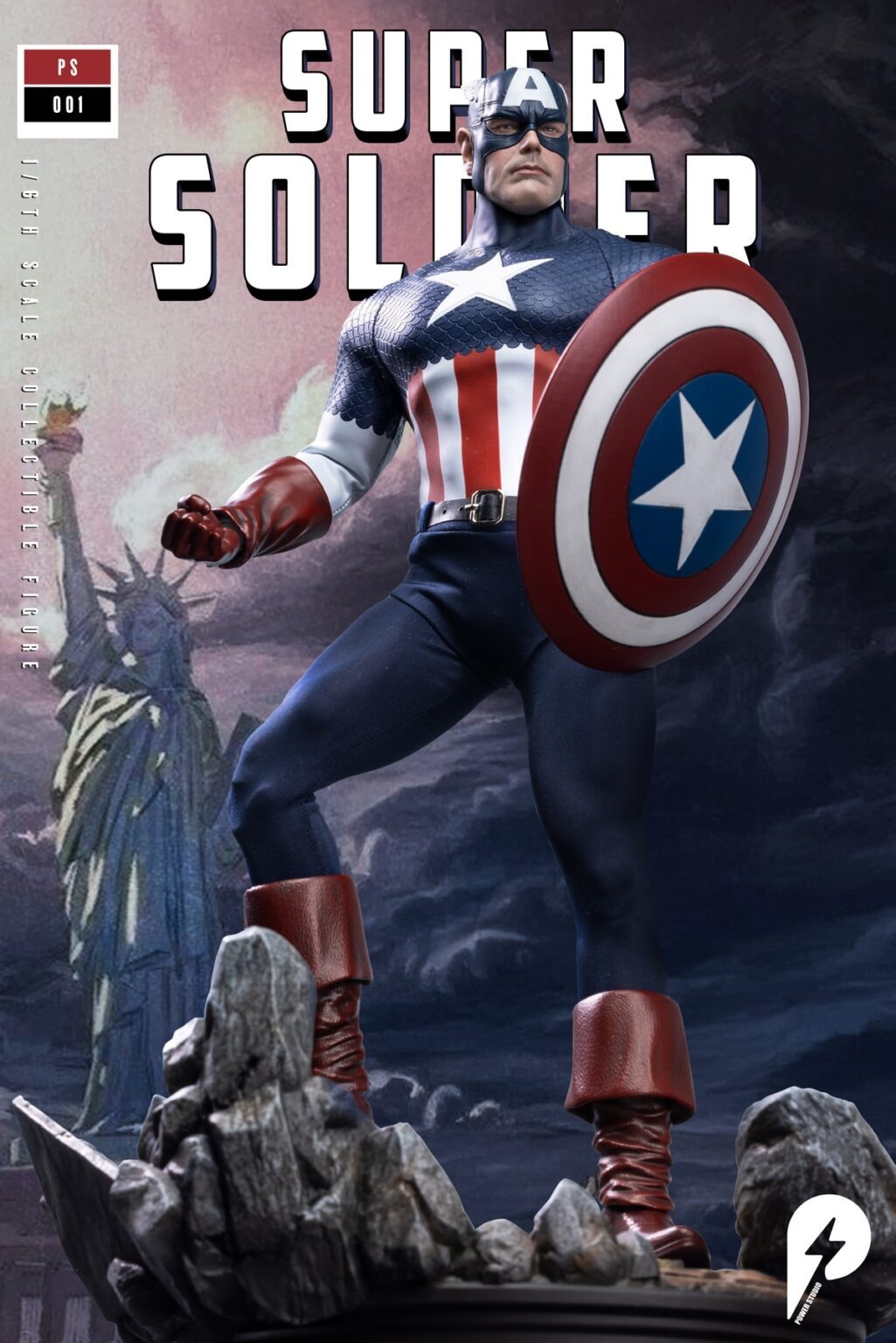 Pre Order! Power Studios PS001 Super Soldier Captain America 1/6 Scale Figure