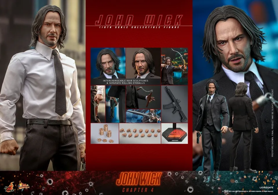 In Stock! Hot Toys MMS729 John Wick Chapter 4: John Wick 1/6 Figure 