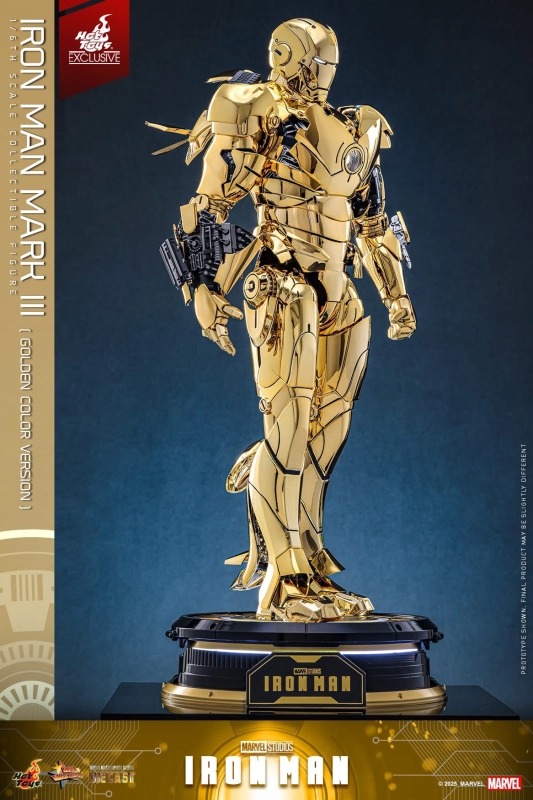 In Stock! Hot Toys MMS764D69 Iron Man Mark III (Golden Chrome Color Version) 1/6 figure