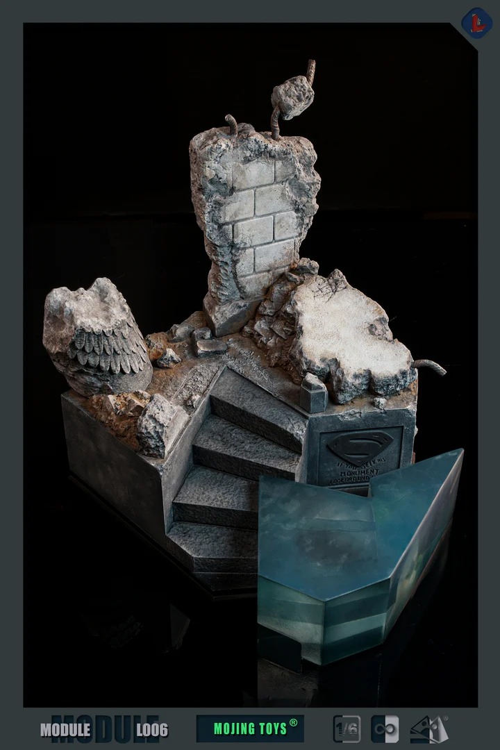 In Stock! Mojing Toys 1/6 - BVS Battle Kryptonite Ruins Diorama Base