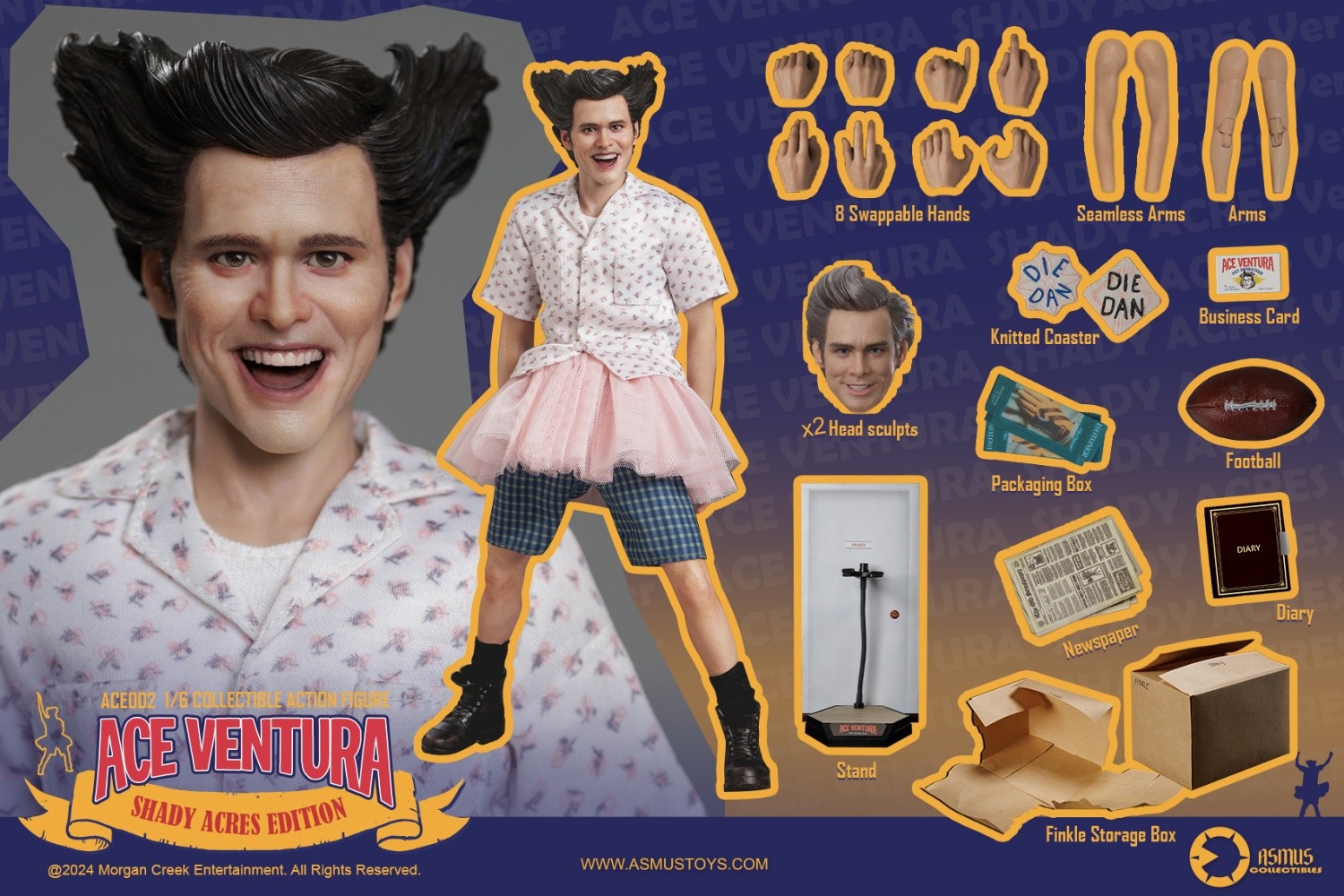 Pre Order! Asmus Toys Ace Ventura: Shady Acres Ver. ACE02 1/6 Figure (Licensed)