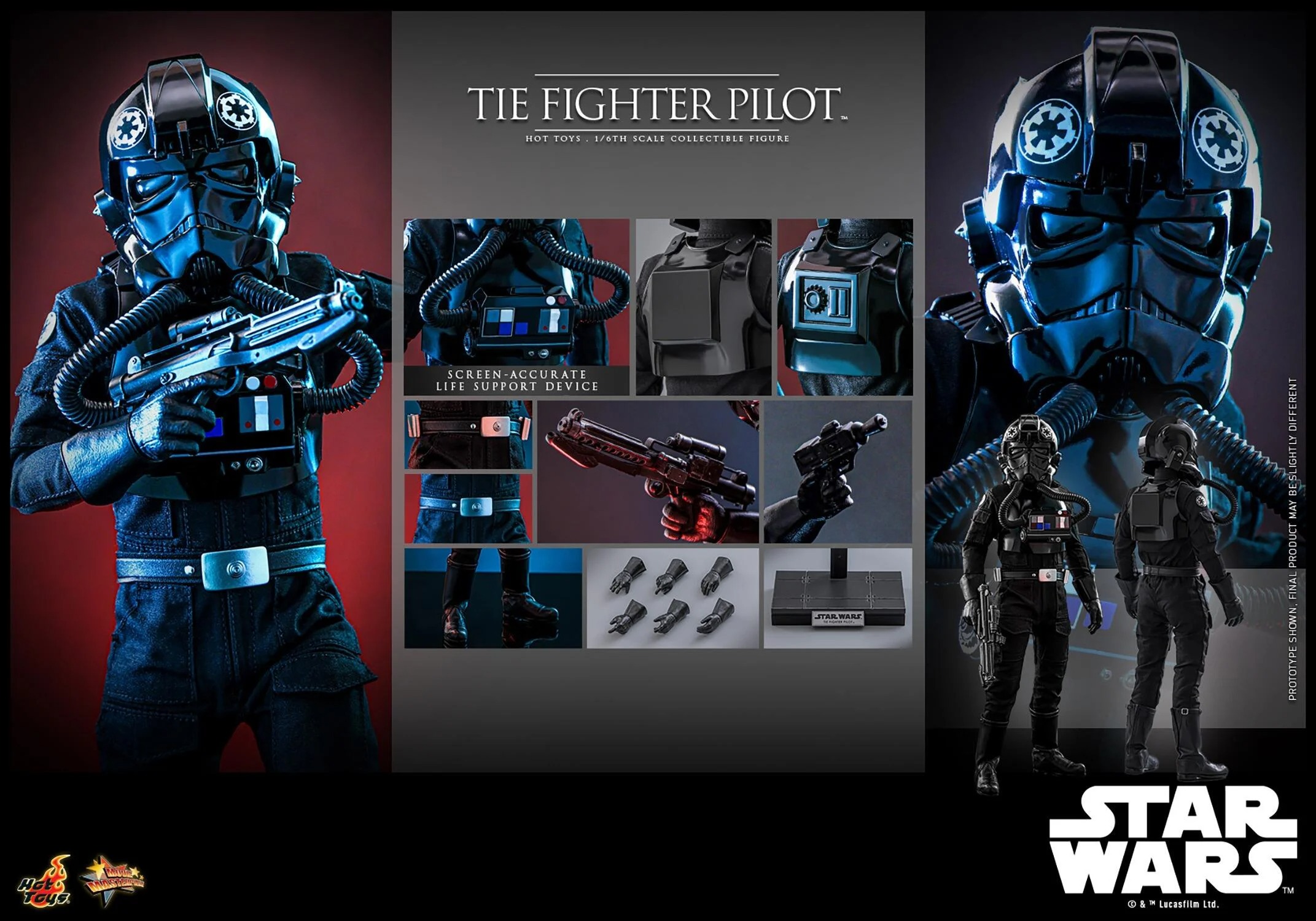 Pre Order! Hot Toys TIE Fighter Pilot MMS798 Star Wars: Episode IV A New Hope 1/6 Collectible Figure