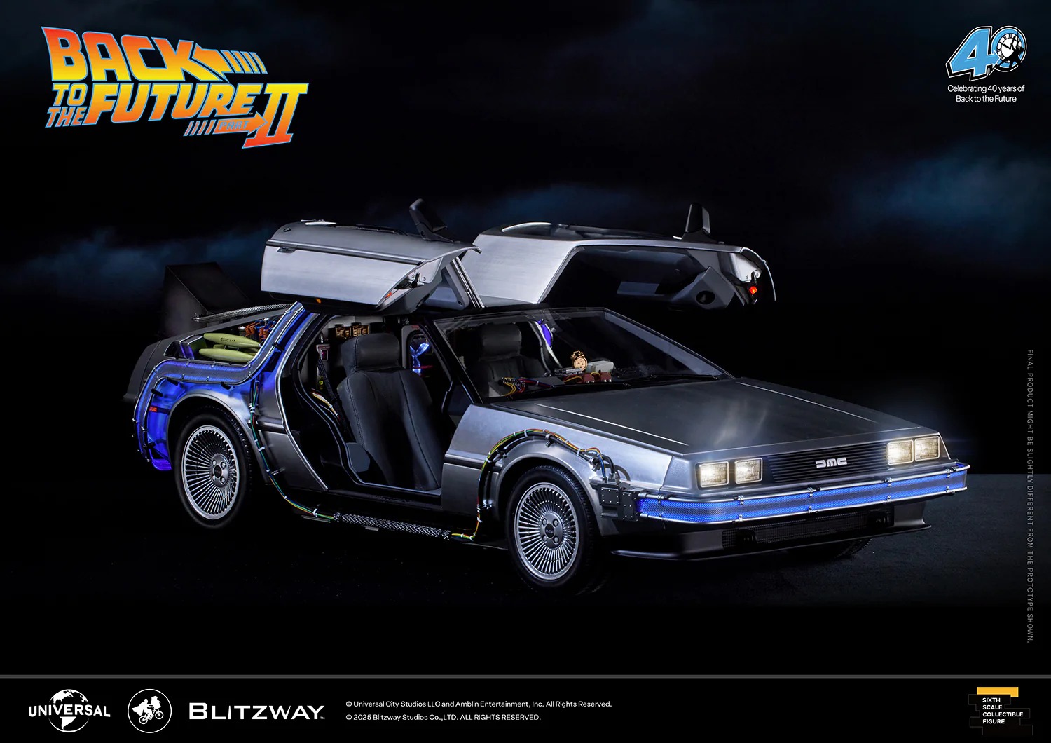 Pre Order! Blitzway Back to the Future 2 Delorean 'Time Machine' 1/6 scale figure