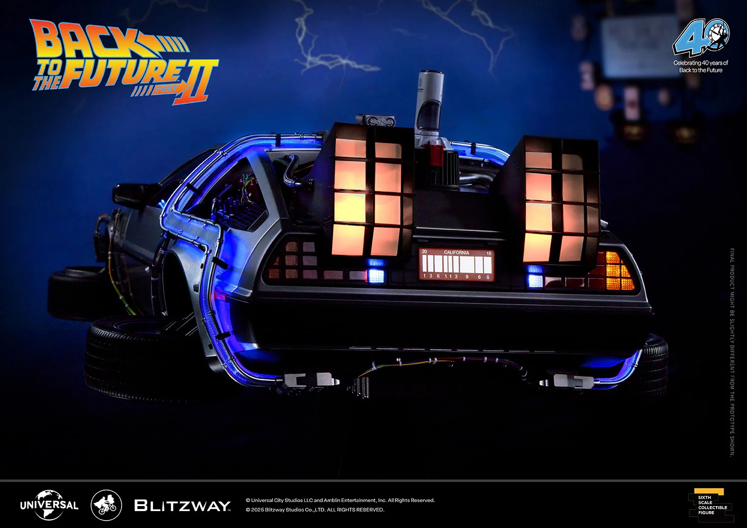 Pre Order! Blitzway Back to the Future 2 Delorean 'Time Machine' 1/6 scale figure