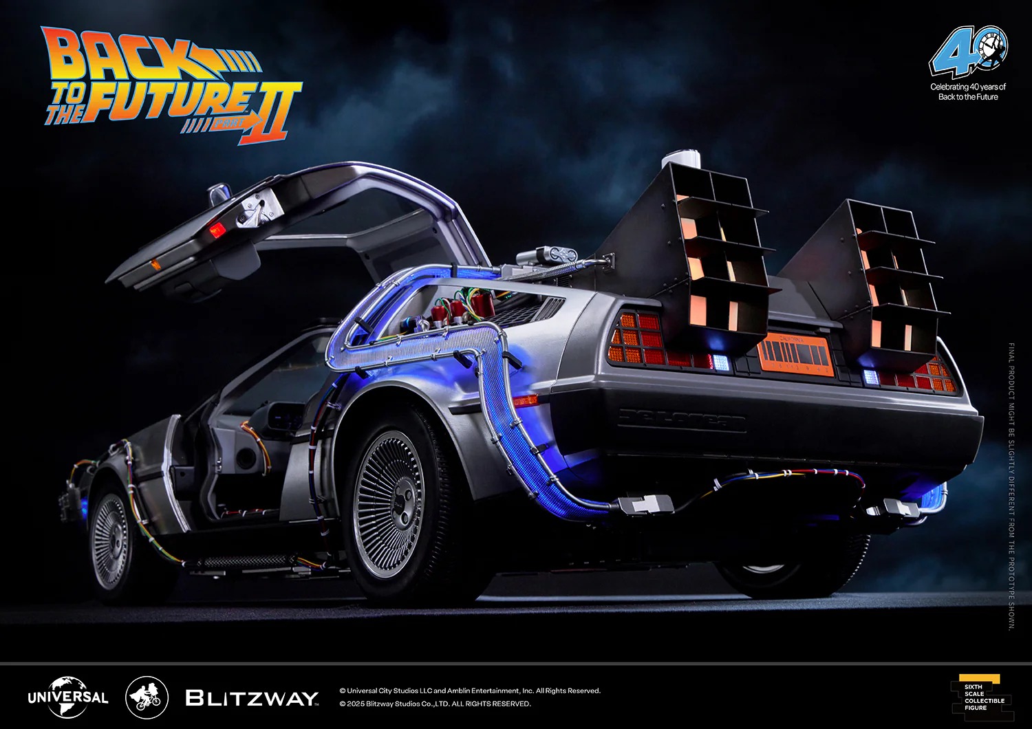 Pre Order! Blitzway Back to the Future 2 Delorean 'Time Machine' 1/6 scale figure