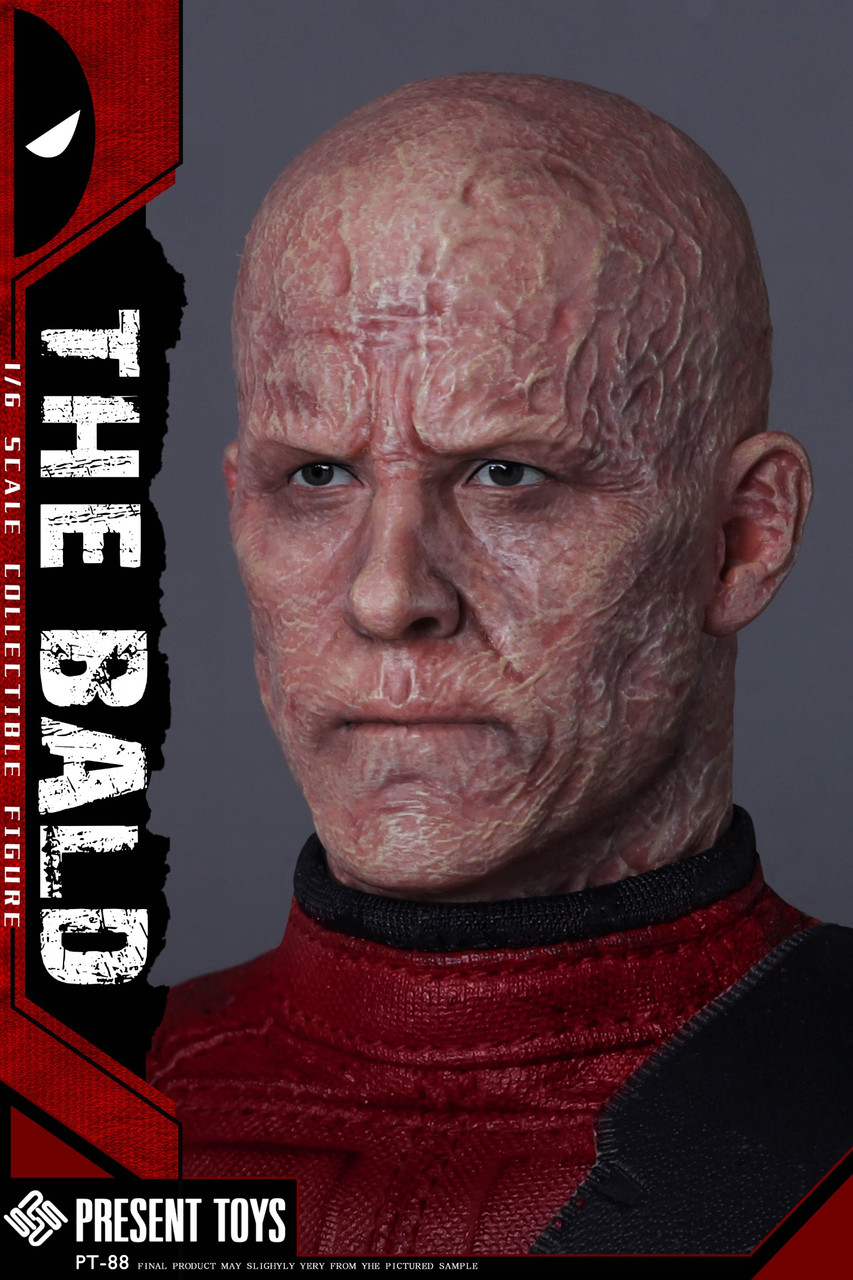 In Stock! PRESENT TOYS PT-sp88 1/6 The Bald Head Sculpt for HT deadpool Figure Body