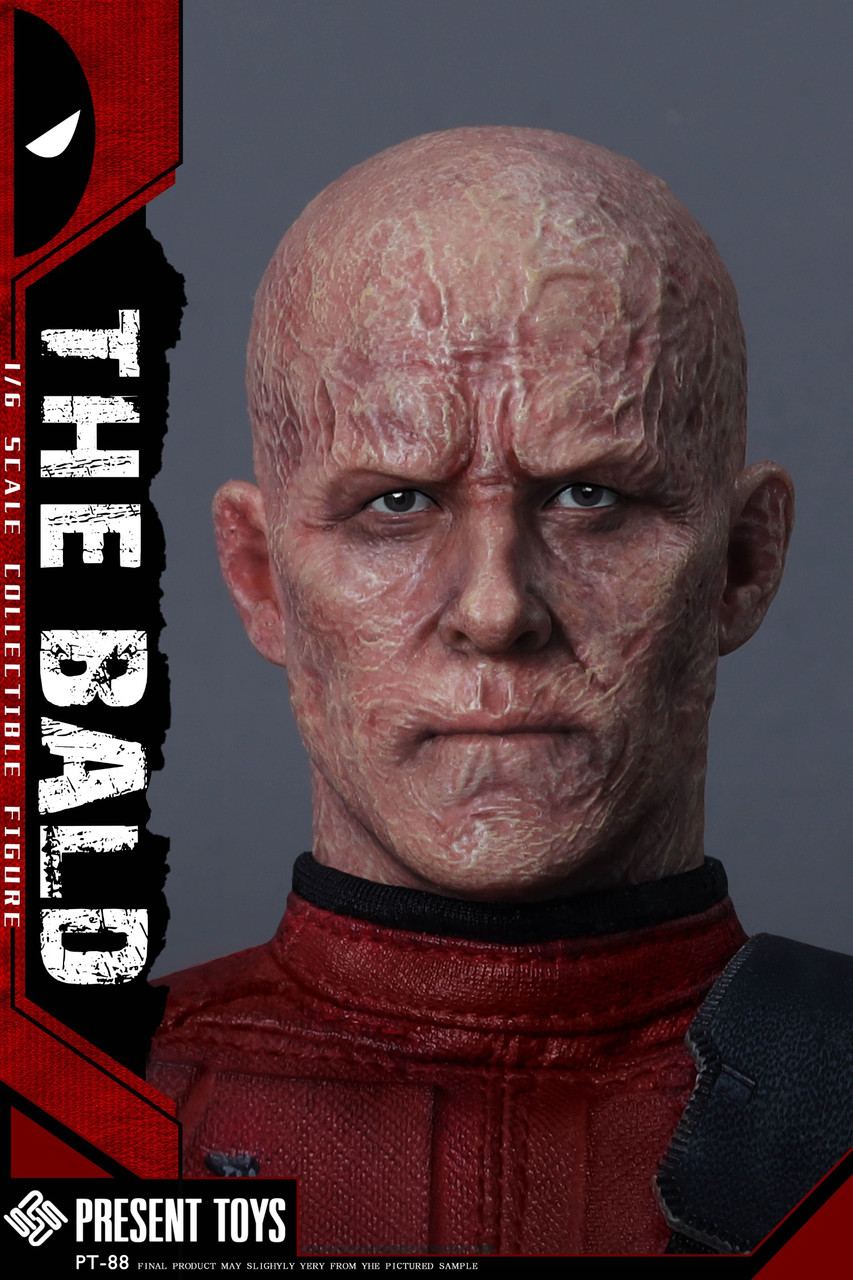In Stock! PRESENT TOYS PT-sp88 1/6 The Bald Head Sculpt for HT deadpool Figure Body