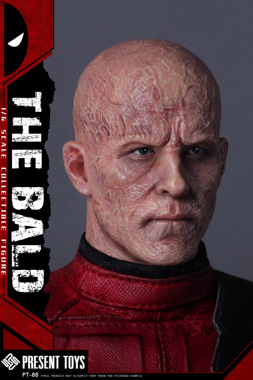 In Stock! PRESENT TOYS PT-sp88 1/6 The Bald Head Sculpt for HT deadpool Figure Body
