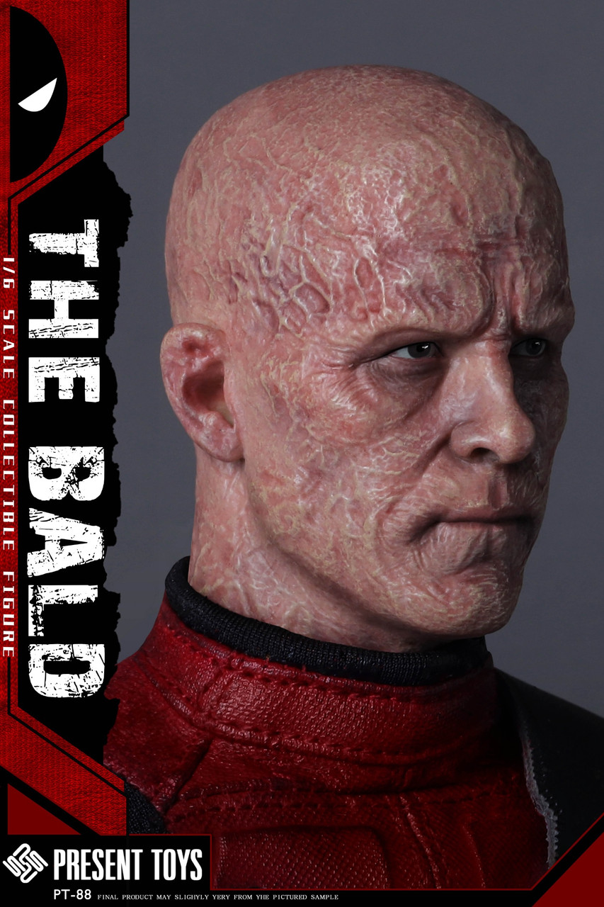 In Stock! PRESENT TOYS PT-sp88 1/6 The Bald Head Sculpt for HT deadpool Figure Body