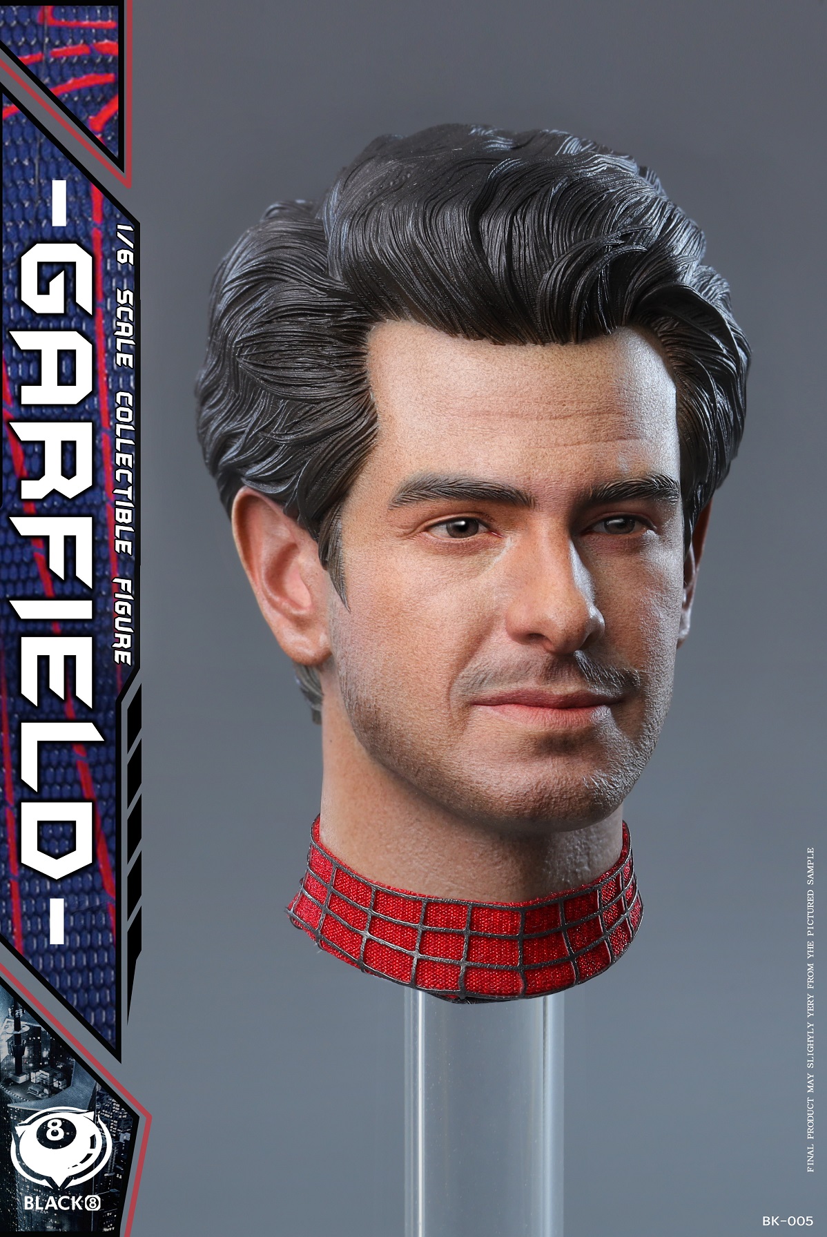 BLACK 8 STUDIO 1/6 Male Head BK-005 A/B Normal and Bearded Version
