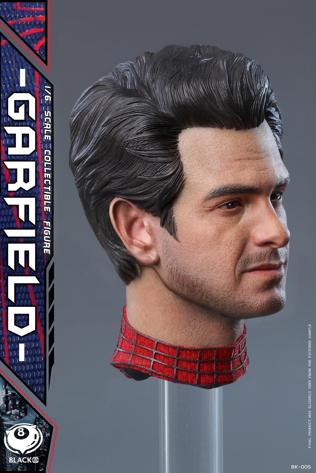 BLACK 8 STUDIO 1/6 Male Head BK-005 A/B Normal and Bearded Version