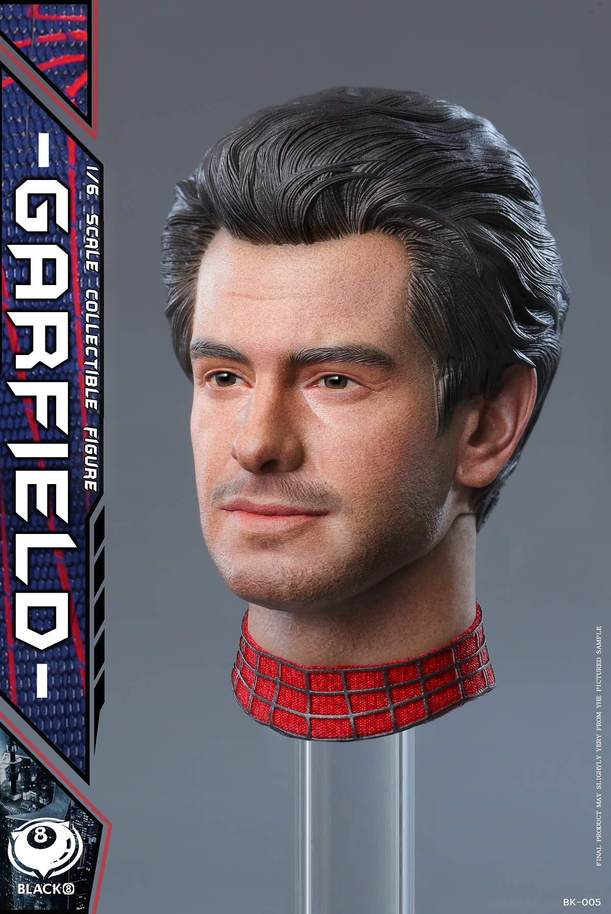 BLACK 8 STUDIO 1/6 Male Head BK-005 A/B Normal and Bearded Version