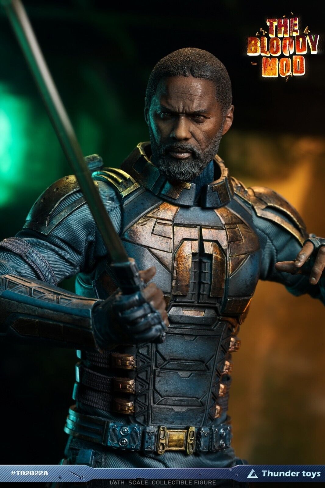 In Stock! Thunder Toys TD2022B 1/6 The Suicide Squad Bloodsport Idris Elba Action Figure 