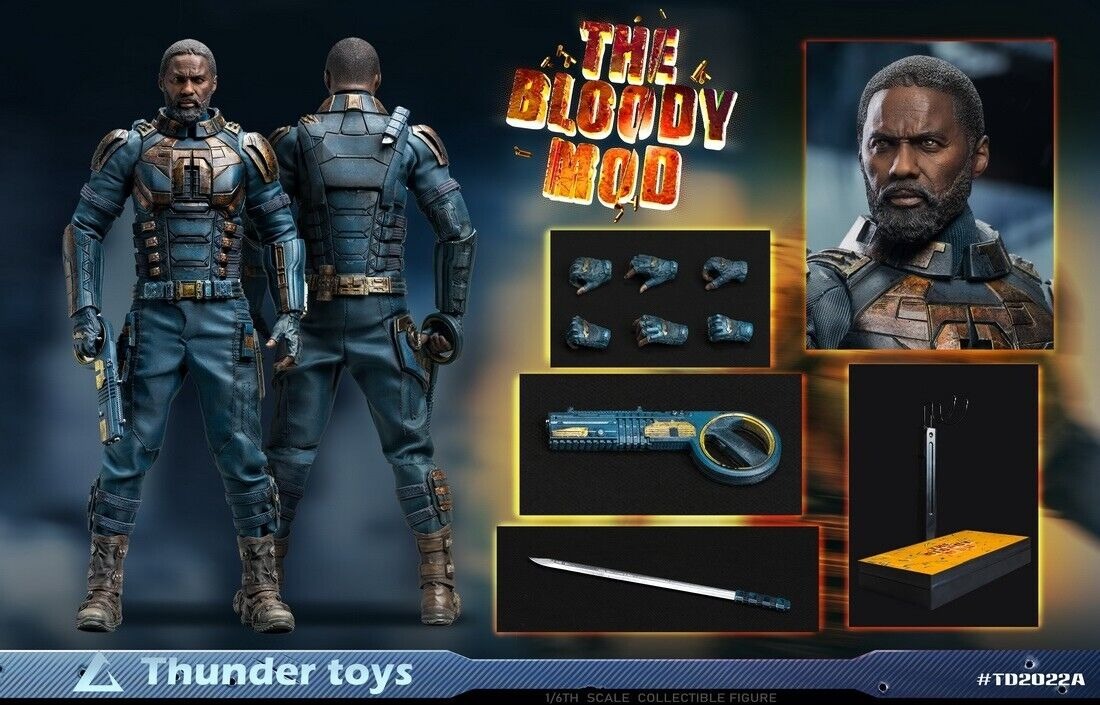 In Stock! Thunder Toys TD2022B 1/6 The Suicide Squad Bloodsport Idris Elba Action Figure 