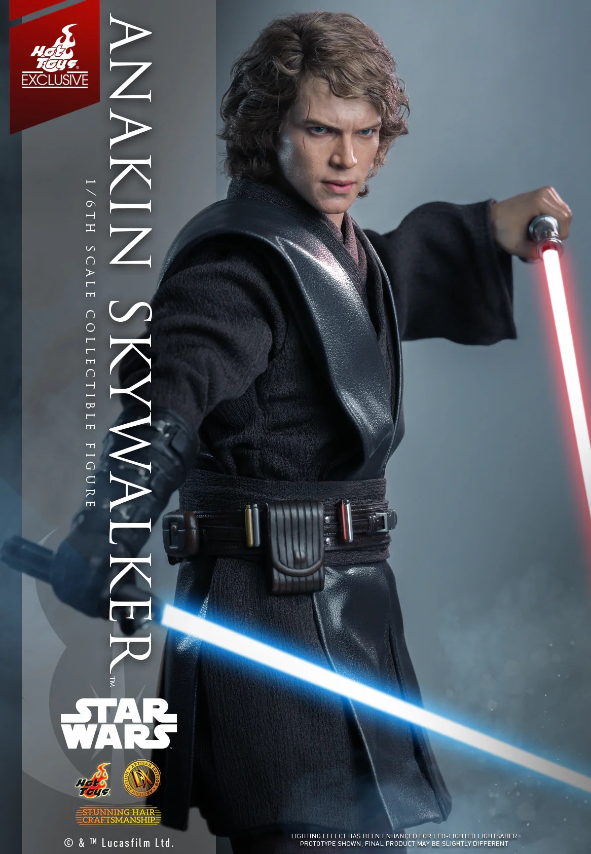In Stock! Hot Toys DX34AE Anakin Skywalker Star Wars Episode III Revenge of the Sith 1/6 Figure