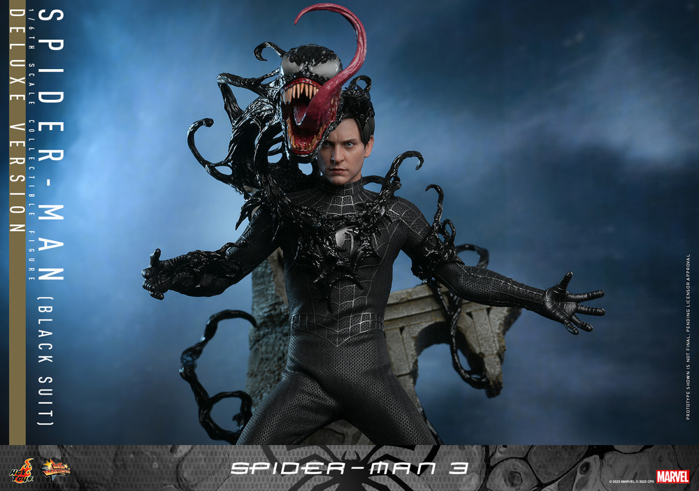 In Stock! Hot Toys MMS727 Standard Version Spider-Man 3 Black Suit venom