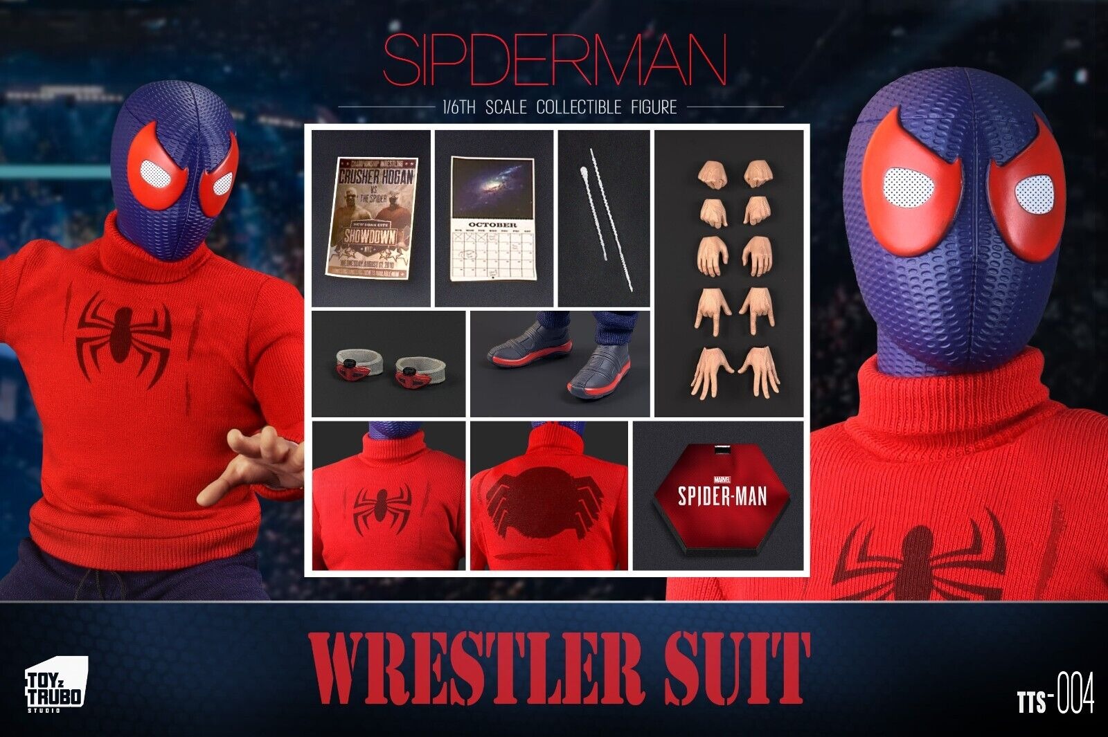 In Stock! ToyzTruboStudio TTS-004 1/6 The Variant spider Man Wrestler Suit Action Figure