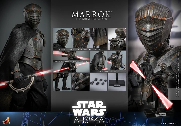 In Stock! Hot Toys TMS117 Star Wars Ahsoka Marrok 1/6 Scale Collectible Figure