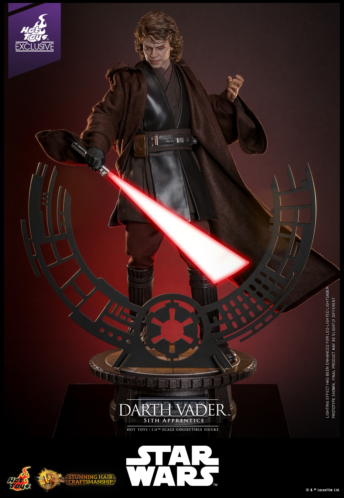 In stock! Hot Toys DX47AE Star Wars 1/6 Anakin Skywalker Darth Vader Figure (Sith Apprentice) (Artisan Edition)