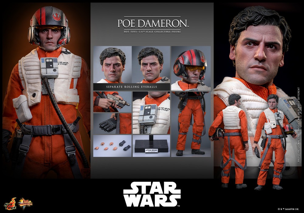 Pre Order! Hot Toys MMS806 Poe Dameron Star Wars: The Force Awakens 1/6 figure 