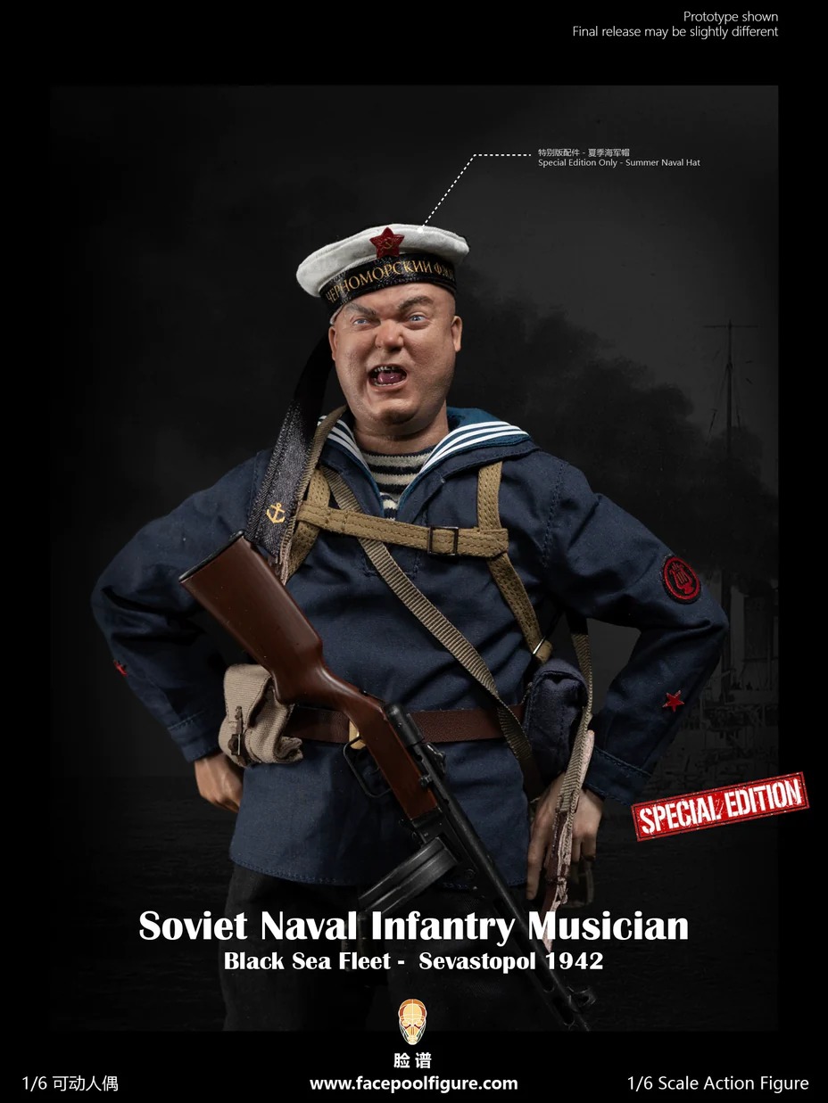 Pre Order! Facepool FP021 1/6 Scale Soviet Naval Infantry Musician – Black Sea Fleet