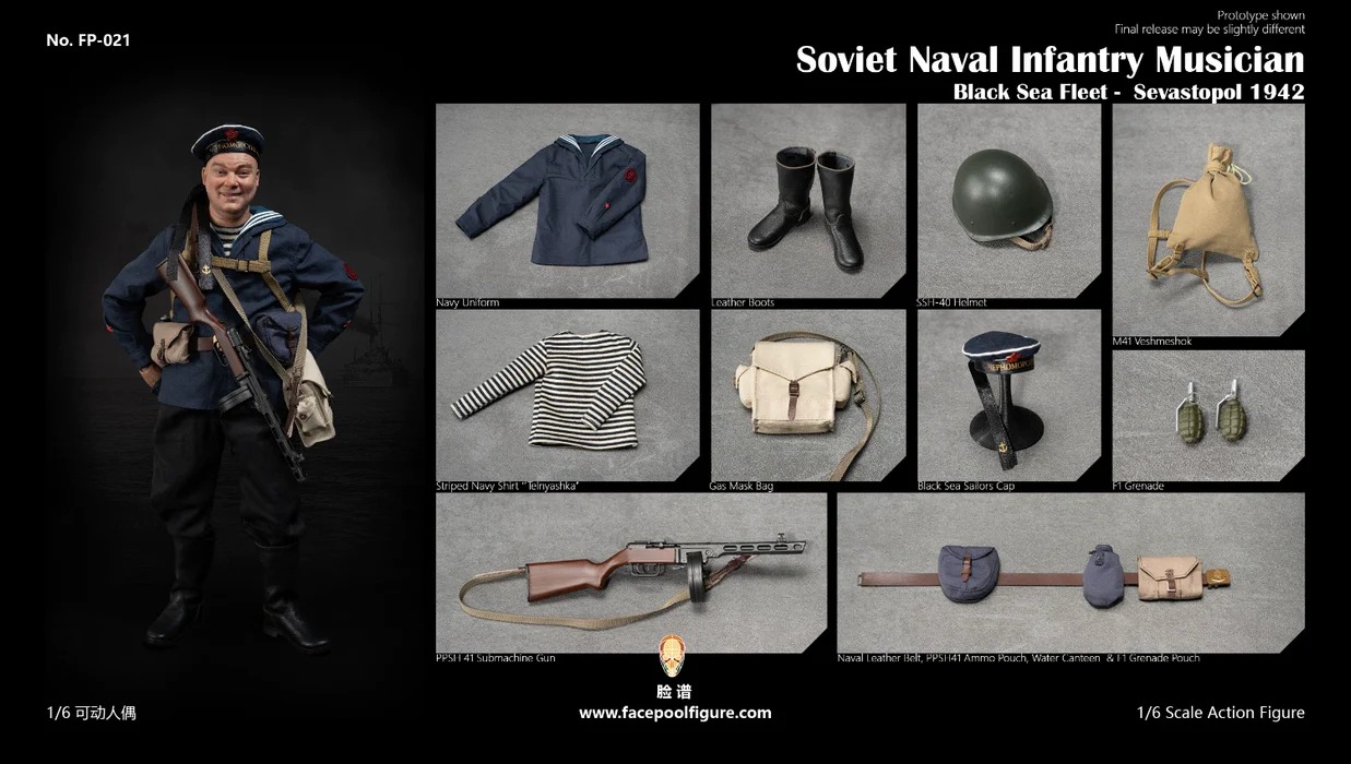 Pre Order! Facepool FP021 1/6 Scale Soviet Naval Infantry Musician – Black Sea Fleet