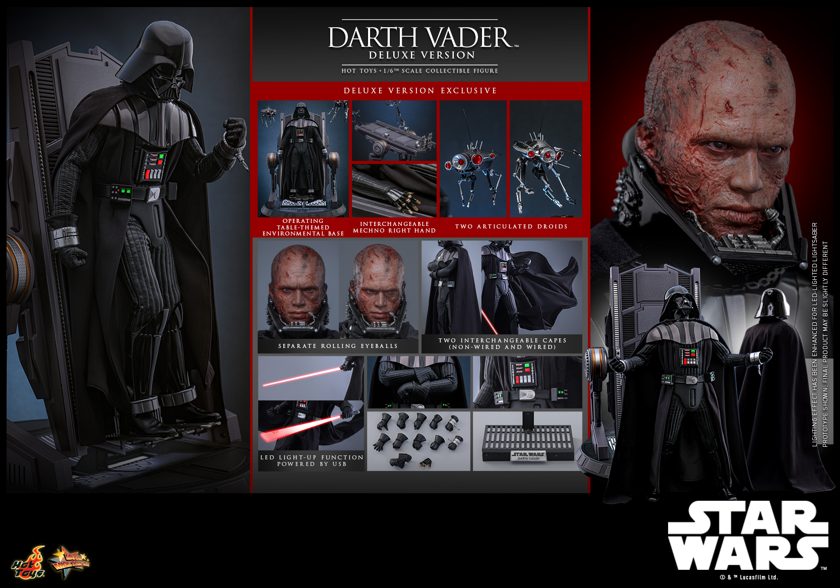 Pre Order! Hot Toys MMS811 Darth Vader Star Wars: Episode III – Revenge of the Sith 1/6 Scale Collectible Figure (Deluxe Edition)