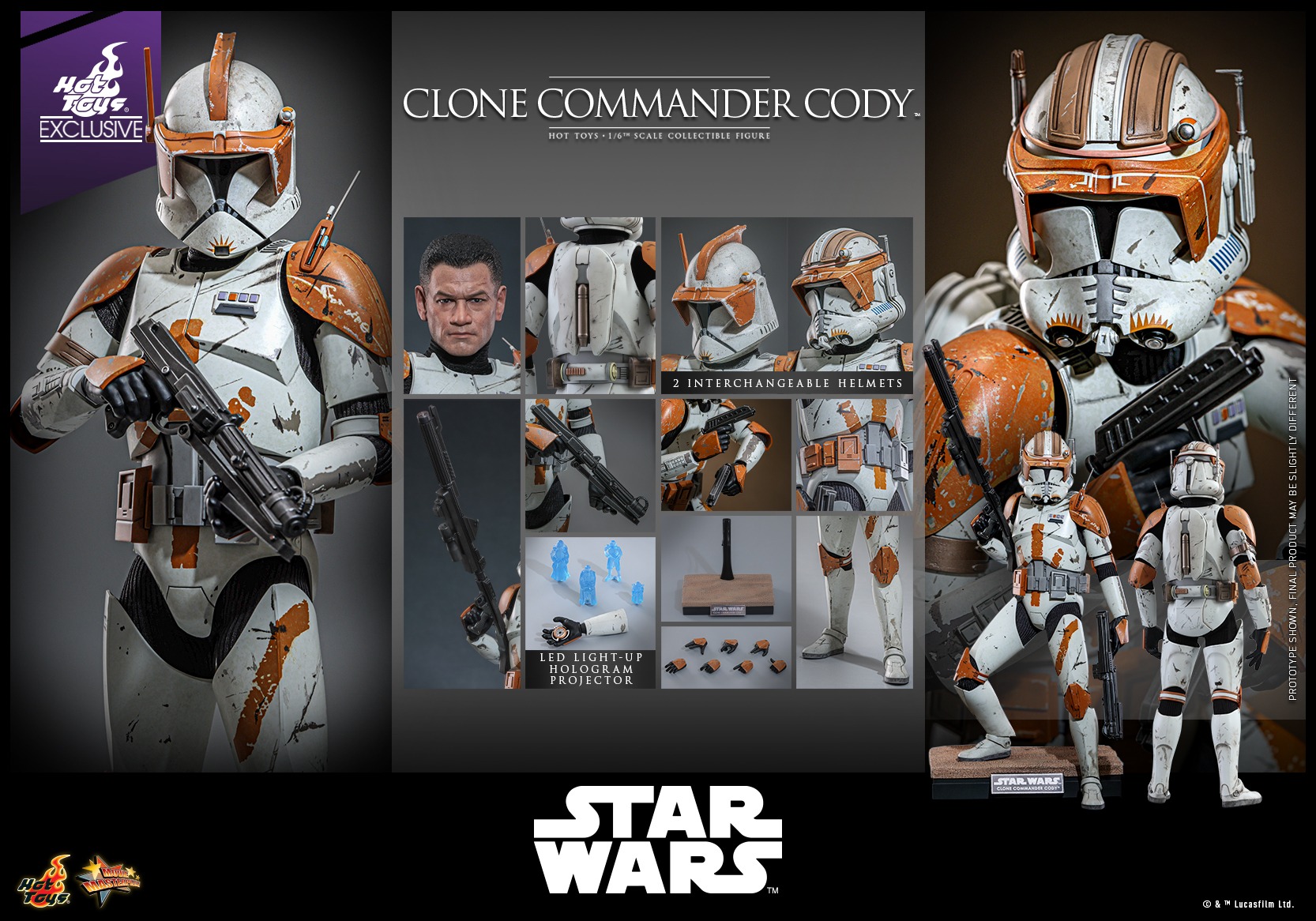 In Stock! Hot Toys Clone Commander Cody (MMS796) 1/6 Scale Figure