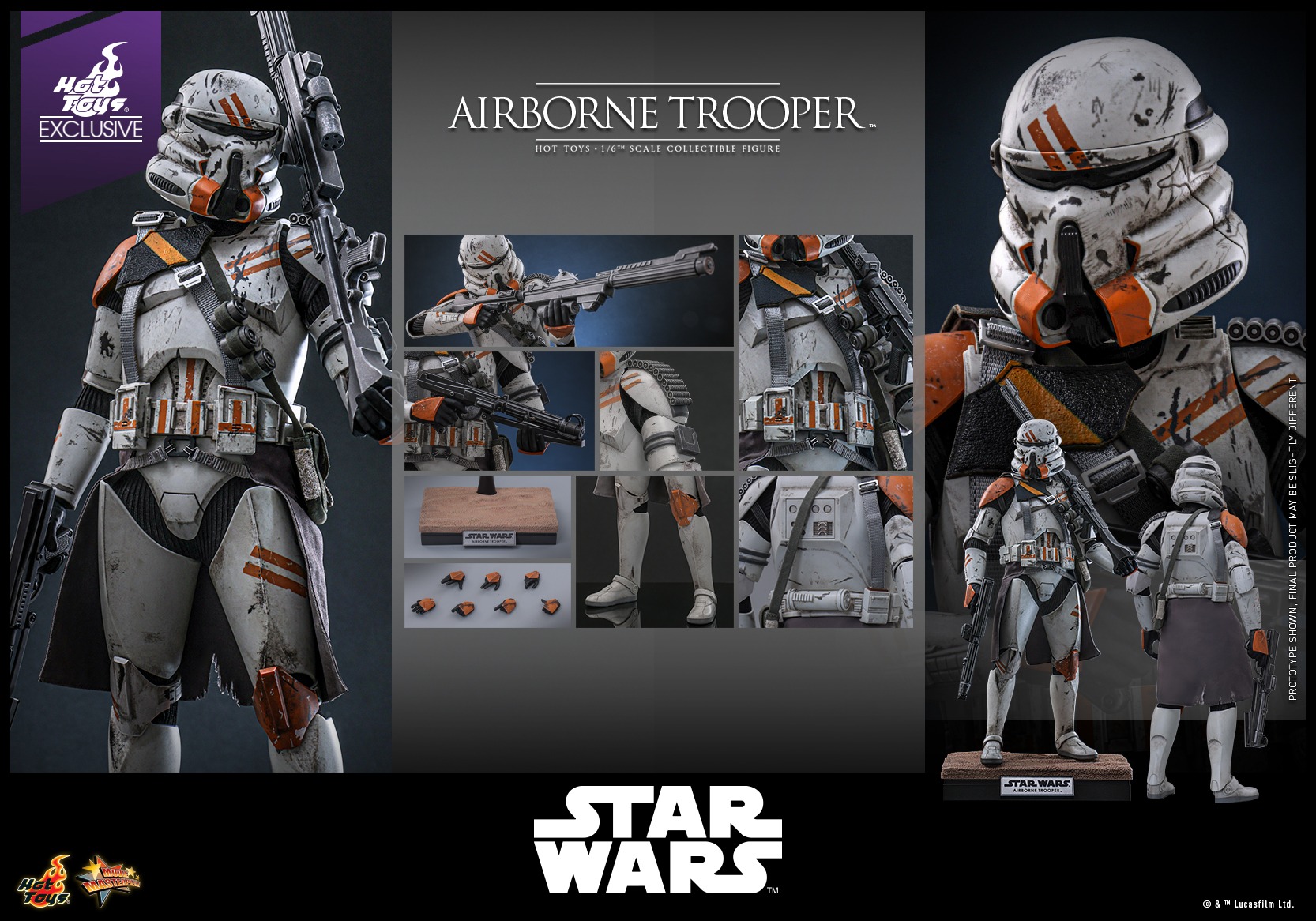 In Stock! Hot Toys Airborne Trooper (212th Attack Battalion) (MMS794) 1/6 Scale Figure