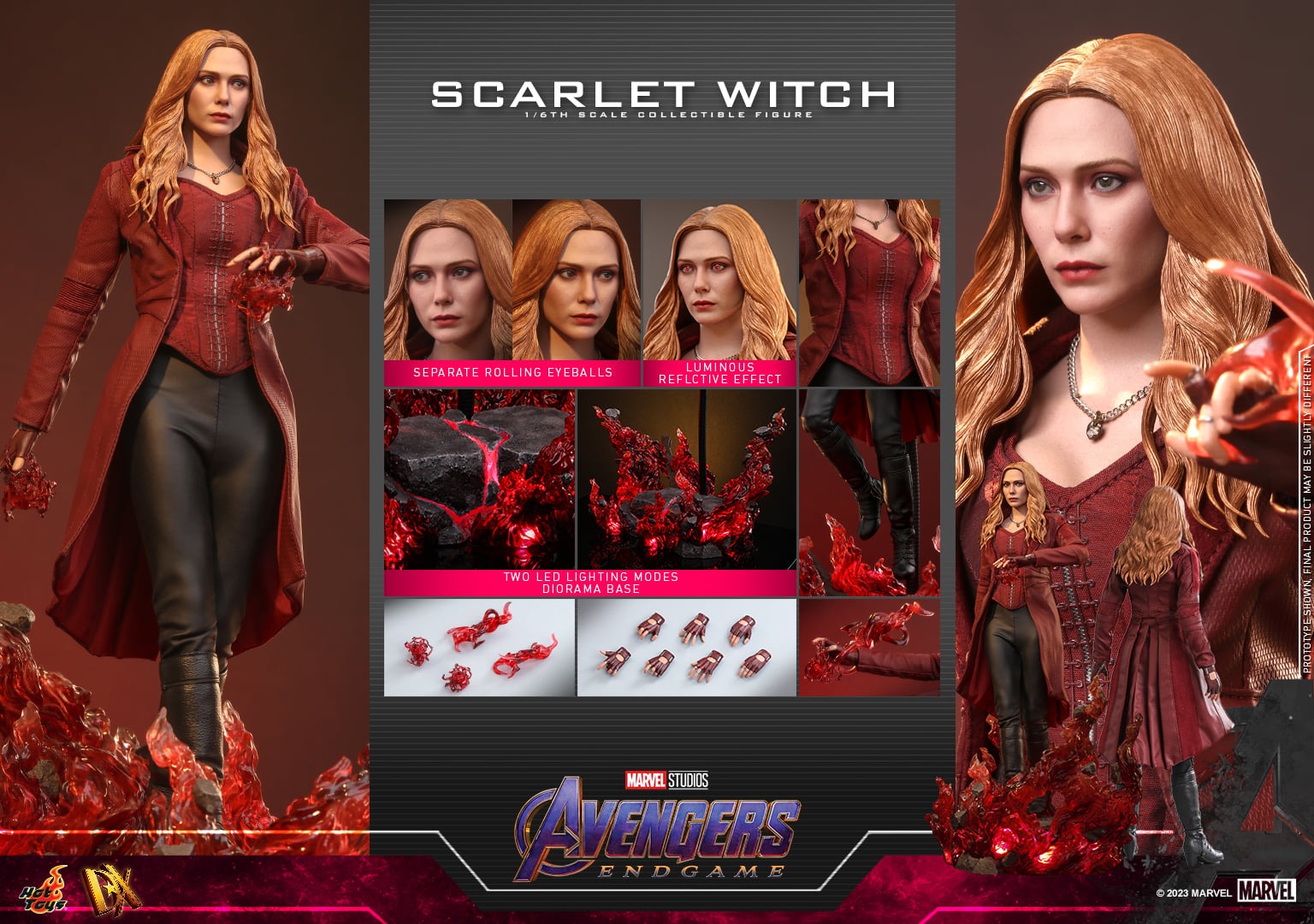 In Stock! Hot Toys DX35 Avengers Endgame Scarlet Witch 1/6th Scale Collectible Figure (Sculpted Version)