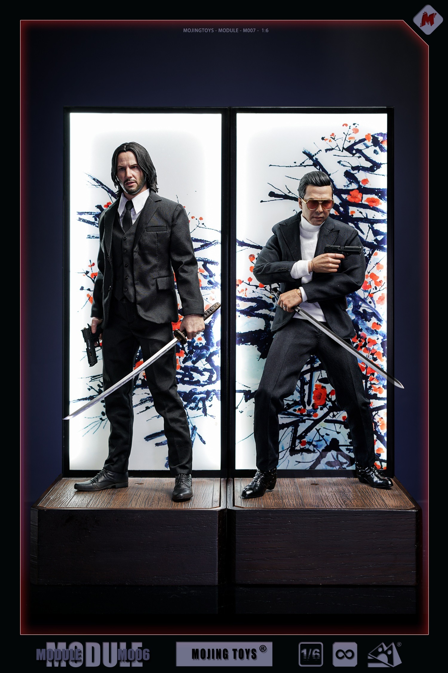 Pre Order! MOjingToys Modular Series Japanese Screen Platform John Wick Single and Set M006ABCD 1/6 figure