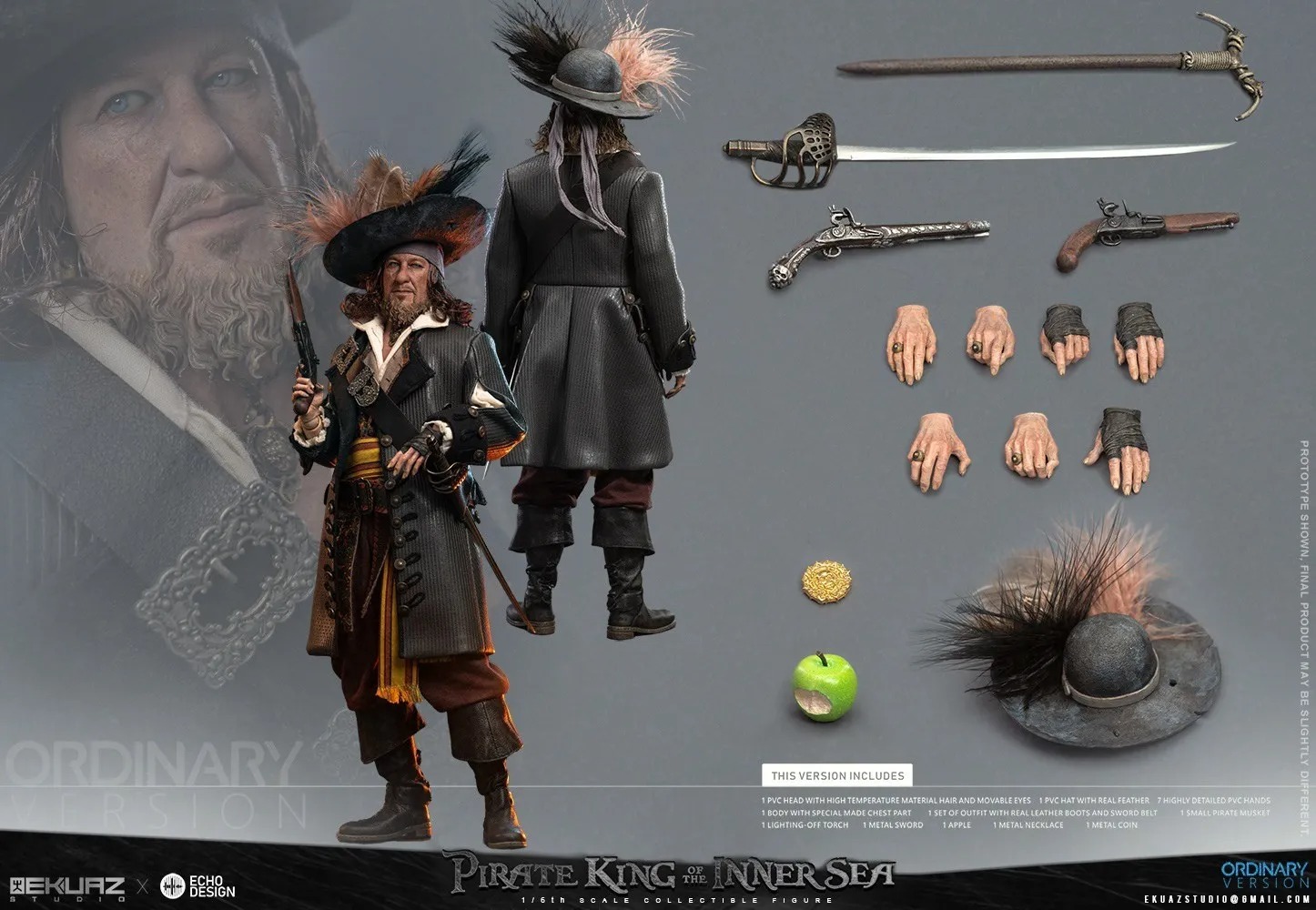 Pre-order! EKUAZ STUDIO EKS012R 1/6 Pirate King Of The Inner Sea Regular Version Figure 