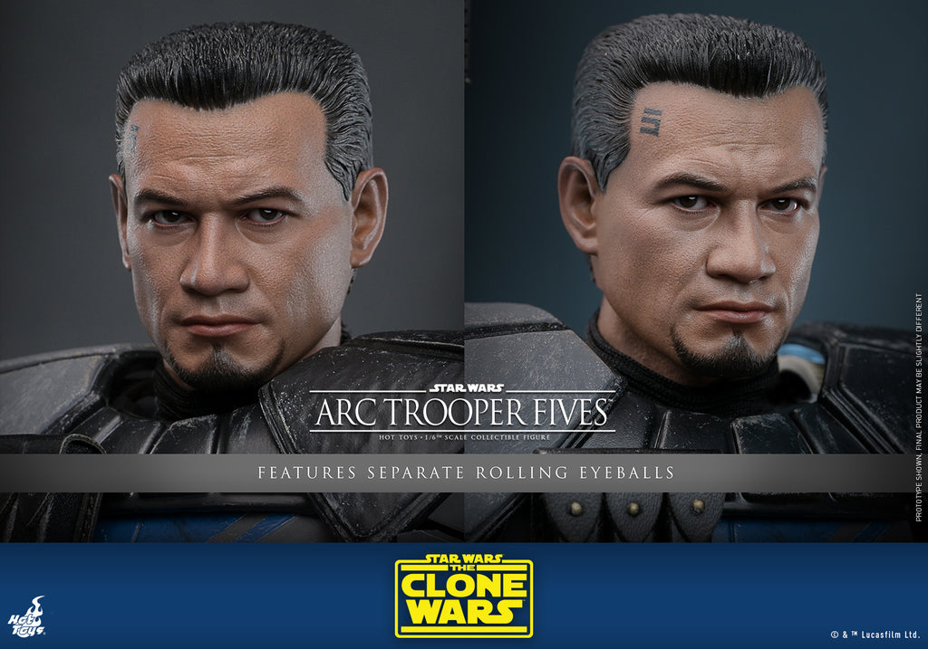 In stock! Hot Toys TMS 132 Star Wars : The Clone Wars – Arc Trooper Fives