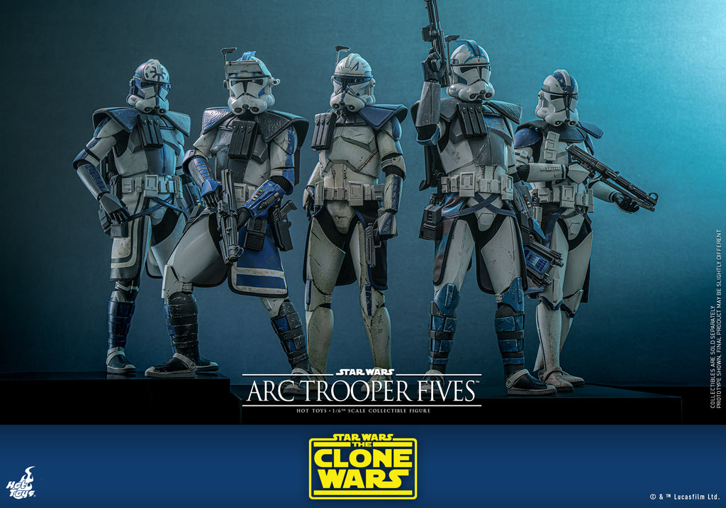In stock! Hot Toys TMS 132 Star Wars : The Clone Wars – Arc Trooper Fives