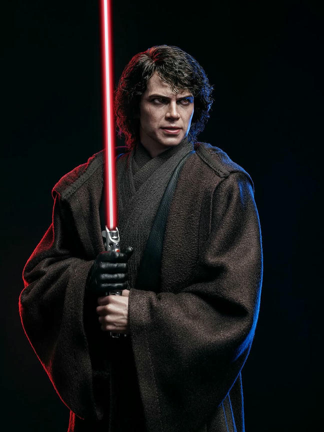 Pre Order! TOPO Studio - Star Wars TP026 Anakin Skywalker Dark Side Version with Moving Eyes & Robe & Genuine Leather Vest