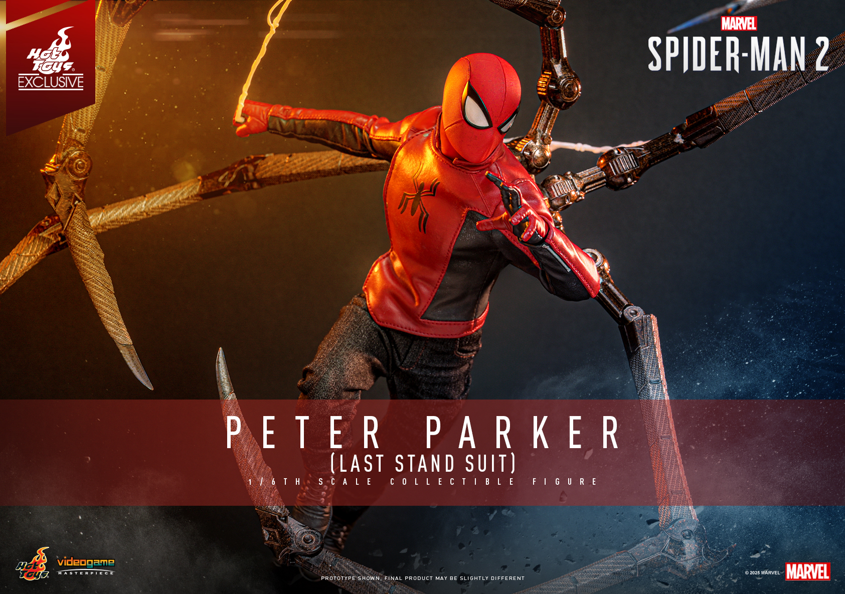 In stock! Hot Toys VGM71 Marvel's Spider-Man 2 1/6th scale Peter Parker (Last Stand Suit) Collectible Figure