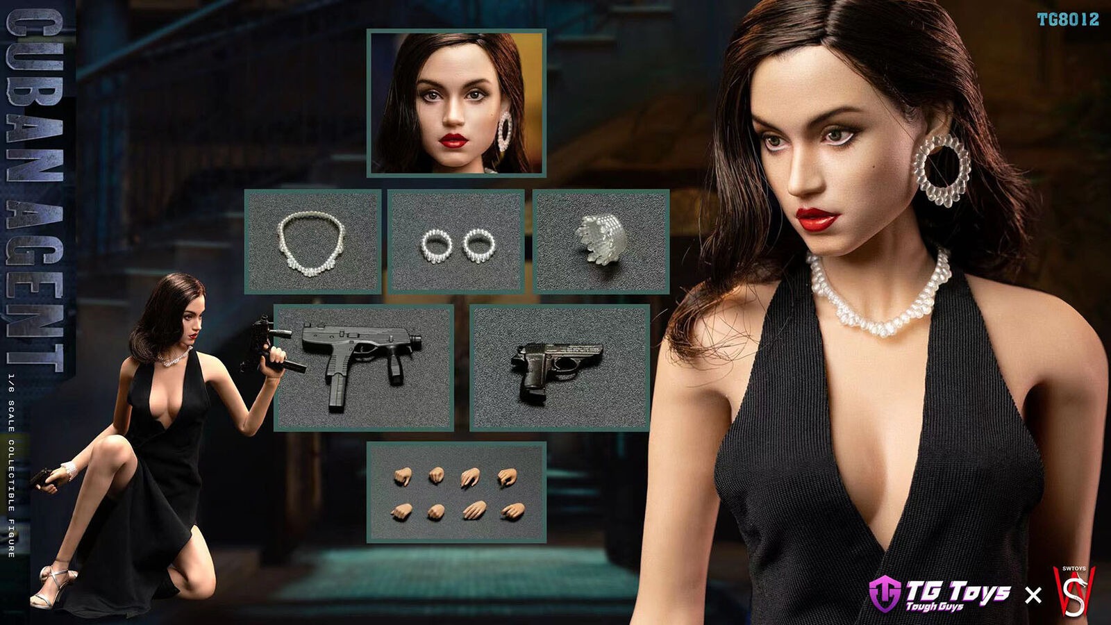 In Stock! TGToys × SWToys TG8012 Cuban Agent 1/6 Female Action Figure Model