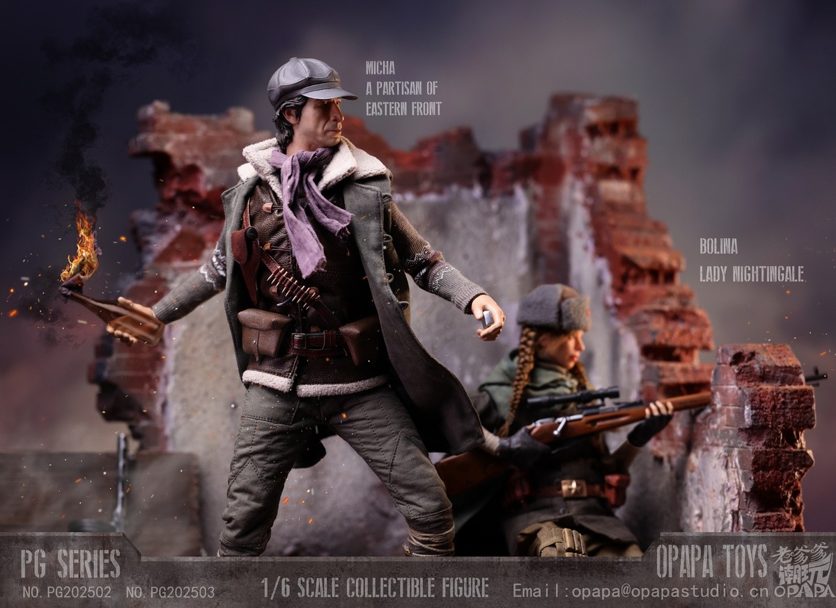 Pre Order! OPAPA TOYS Call of Duty 1/6 Misha Petrov Partisan of Eastern Front PG202503 Ruins base PG202506
