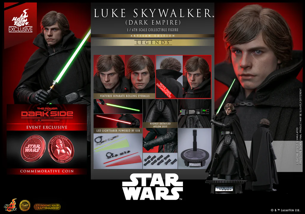In Stock! Hot Toys CMS020AE Star Wars Dark Empire Luke Skywalker Artisan Edition 1/6 Figure with Exclusive Coin