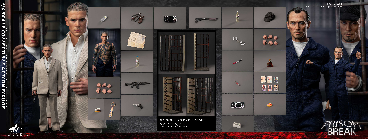 Pre Order! FISH BONE TOYS FB-Z024 Full Set 1/6 figure Prison Break