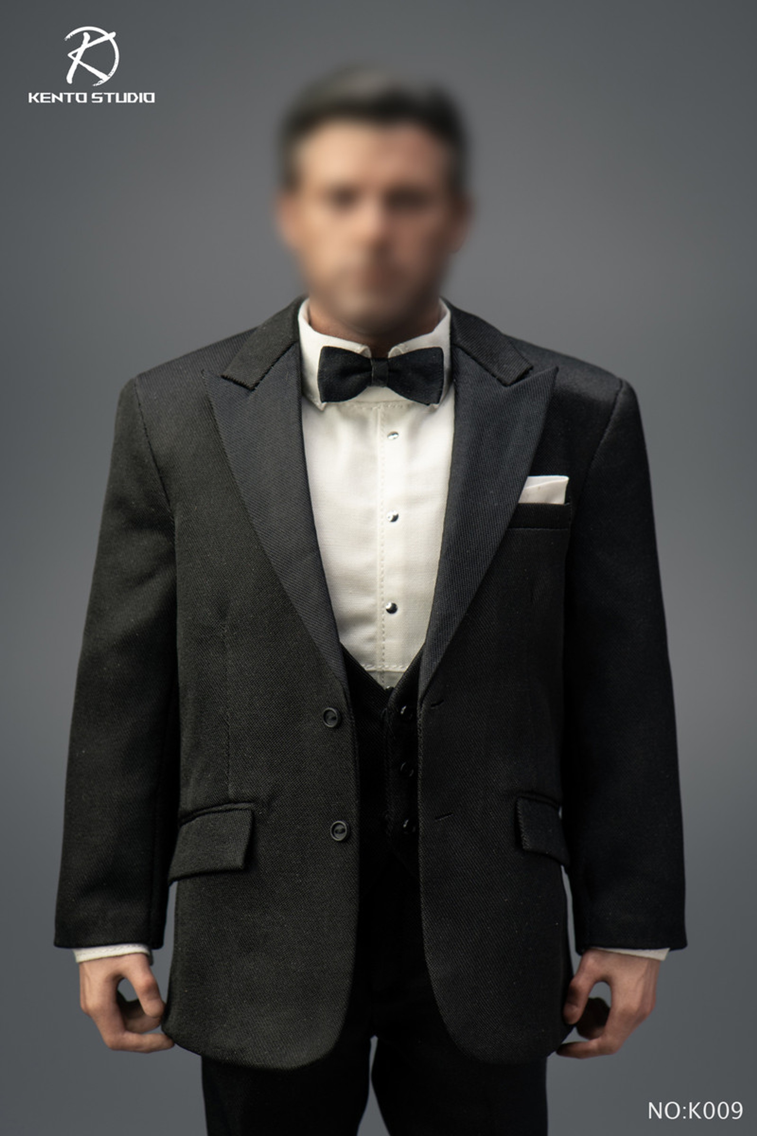In Stock! Kento Studio K009 1/6 Scale Black Banquet Suit Set with Body