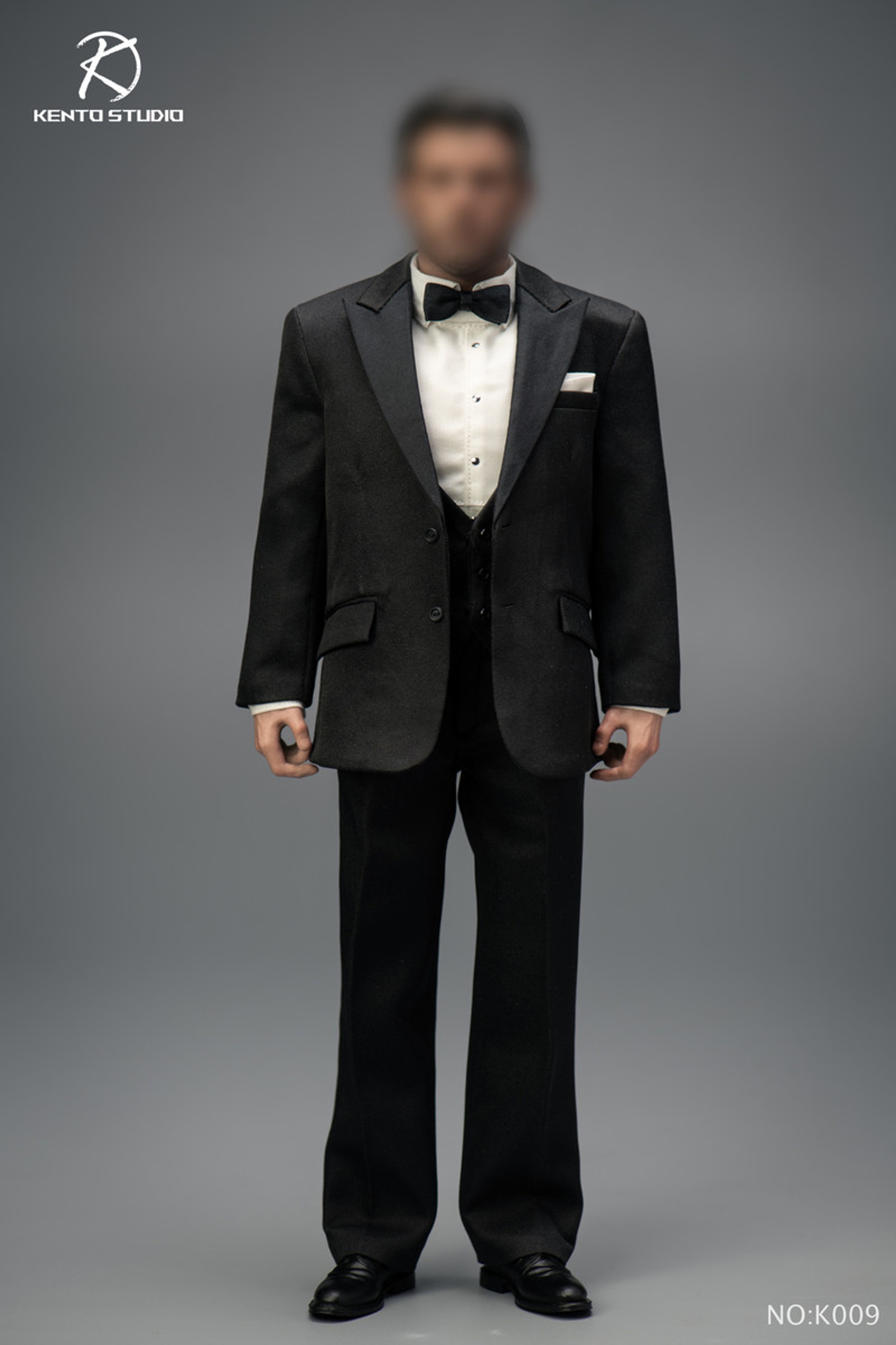 In Stock! Kento Studio K009 1/6 Scale Black Banquet Suit Set with Body