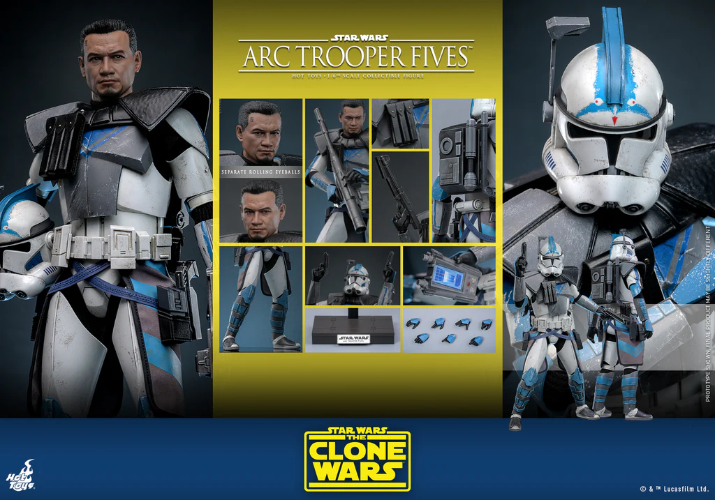 In Stock! Hot Toys TMS132 Star Wars The Clone Wars Arc Trooper Fives 1/6 Figure