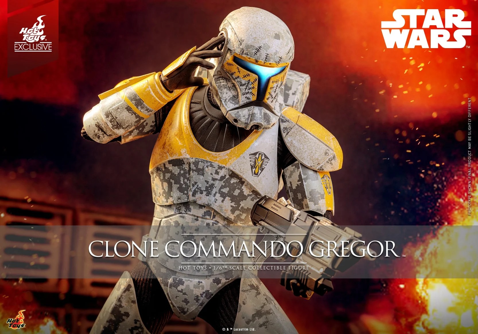 In Stock! Hot Toys TMS155 Clone Commando Gregor Star Wars: The Clone Wars 1/6 Collectible Figure